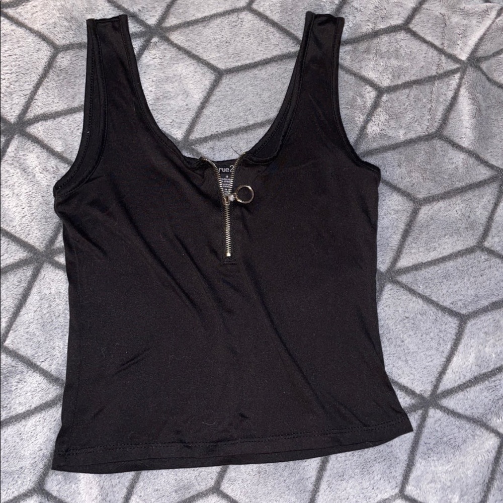 Black tank top.